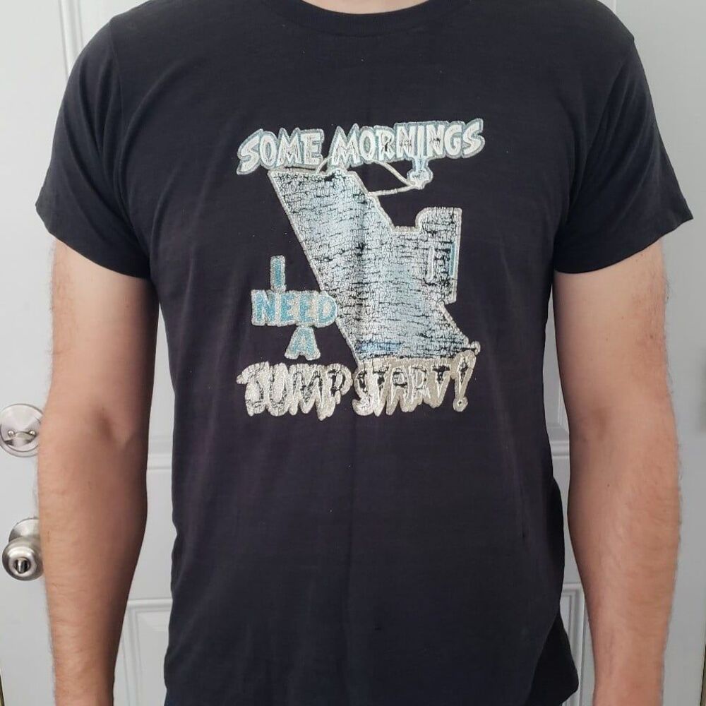 70s Black Jump Start Graphic Tee